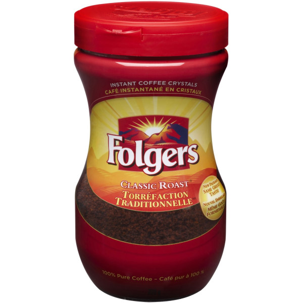 Folgers® Classic Instant Coffee, Light Roast, 8 Oz Per Bag