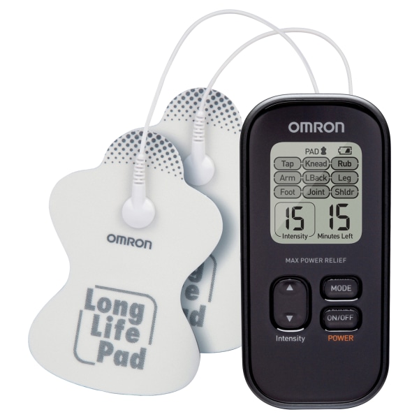 Omron PM500 Max Power Relief TENS Device, 7-1/2" x 7-1/2", Black