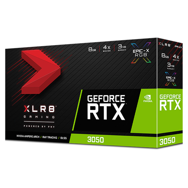 PNY GeForce� RTX� 3050 8GB XLR8 Gaming REVEL EPIC-X RGB� Dual-Fan Graphics...