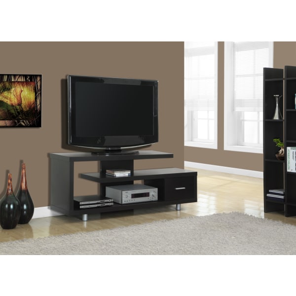 monarch specialties art deco tv stand for tvs up to 60", cappuccino zerbee monarch specialties art deco