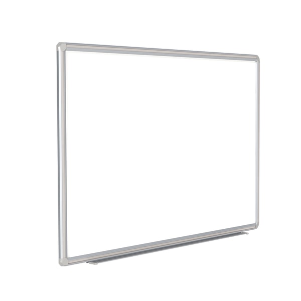 Ghent DecoAurora Magnetic Dry-Erase Whiteboard, Porcelain, 48"" x 96"", White, Black Aluminum Frame -  DFMBK48