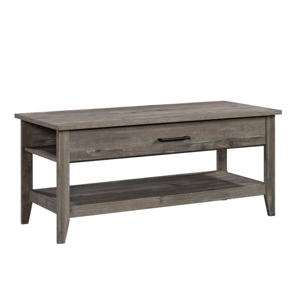 Photos - Coffee Table Sauder � Summit Station Lift-Top , 19"H x 43-1/3"W x 19-2/7"D, Pebble Pine 431741 