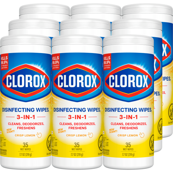 Clorox Disinfecting Wipes Bleach Free Cleaning Wipes  Crisp Lemon  35 Count
