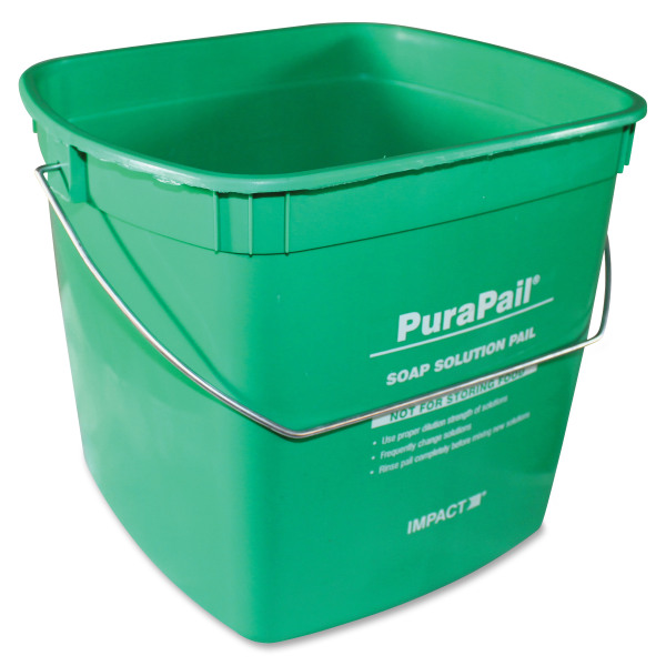 PuraPail Utility Cleaning Bucket - 6 quart - 7.7"" x 8.1"" - Green - 1 Each -  Impact Products, 550614C