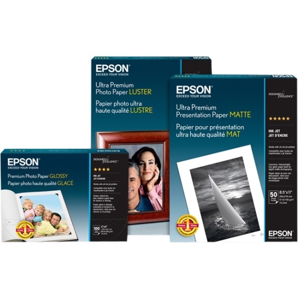 Epson® Coated Double Weight Paper Roll, Matte, 36"" x 82', White -  S041386