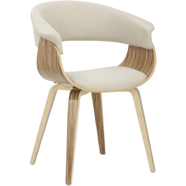 LumiSource Vintage Mod Chair, Cream/Zebra -  CH-VMONL ZBCR