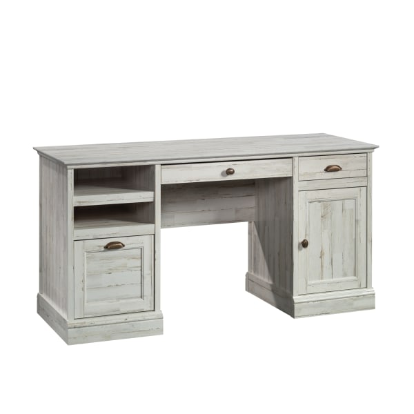 Sauder® Barrister Lane 59"W Executive Computer Desk, White Plank