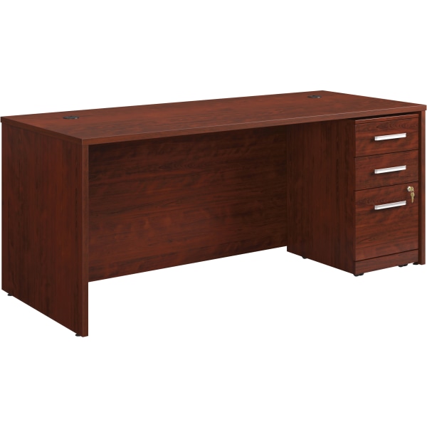 Sauder® Affirm Collection 72""W Executive Desk With 3-Drawer Mobile Pedestal File, Classic Cherry -  430205