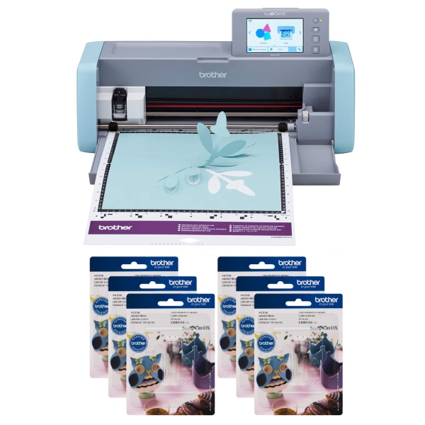 Brother® ScanNCut SDX125e 7-Piece DIY Cutting Machine Set With Scanner, Blue/Gray