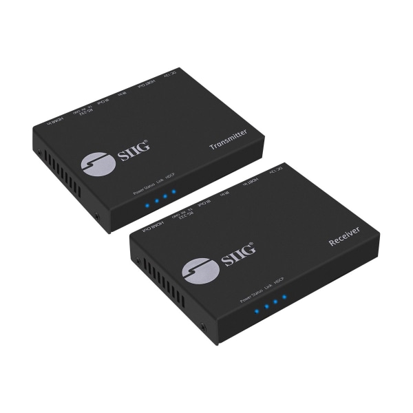 SIIG 4K HDMI HDBaseT Extender Over Single Cat5e/6 with RS-232, IR & PoC - 100m - 1 Input Device - 1 Output Device - 328.08 ft Range - 2 x Network (RJ- -  CE-H23F11-S1