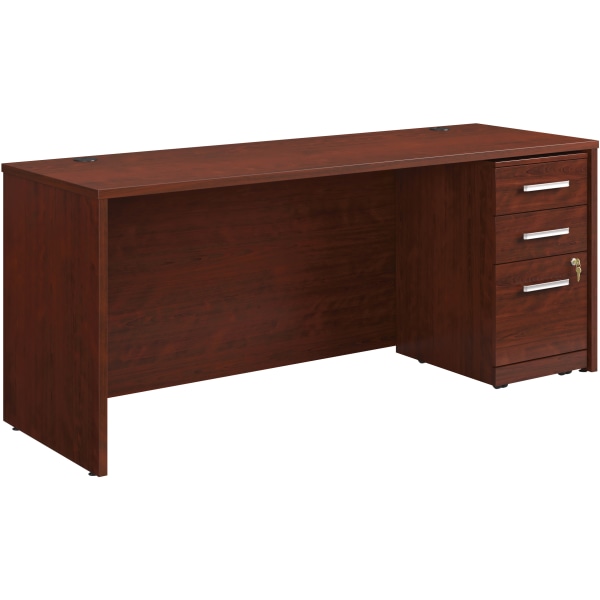 Sauder® Affirm Collection 72""W Executive Desk With 3-Drawer Mobile Pedestal File, Classic Cherry -  430197