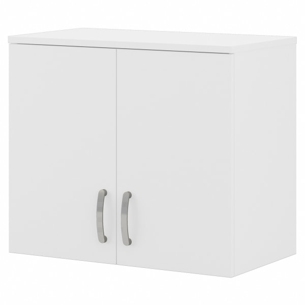 Universal Wall Cabinet with Doors and Shelves in White - Engineered Wood