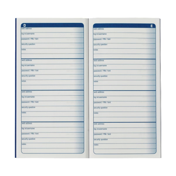 Photos - Office Paper Adams � Password Journal, 6 1/4" x 3 1/4", 24 Sheets APJ99