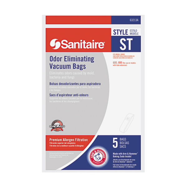 Photos - Vacuum Cleaner Accessory Sanitaire BISSELL ST Premium Vacuum Bags - 5 / Pack - Style ST - White 