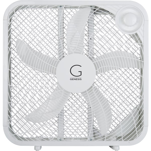 Genesis 20  3 Speed Box Fan with Max Cooling Technology  G20BOX-WHT  White