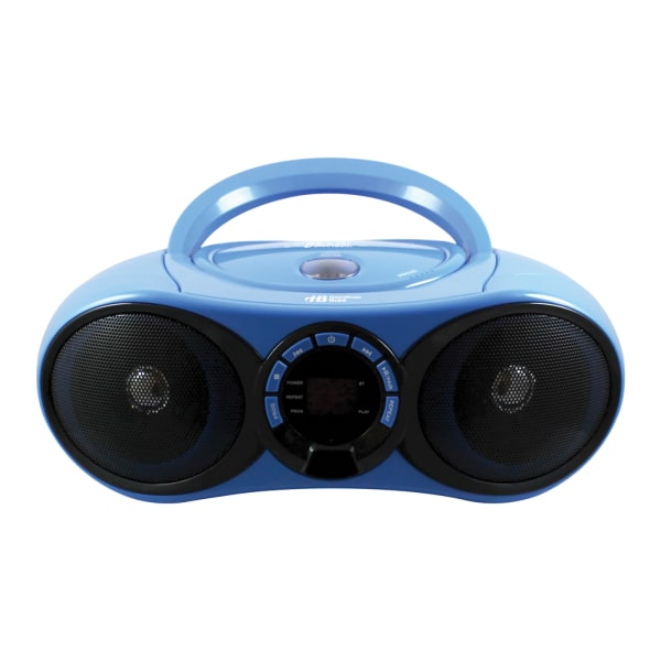 HamiltonBuhl AudioMVP™ HECHB100BT2 CD Boombox With FM Radio And Bluetooth® Receiver, 8.5""H x 11.8""W x 4.5""D, Blue -  Hamilton Buhl