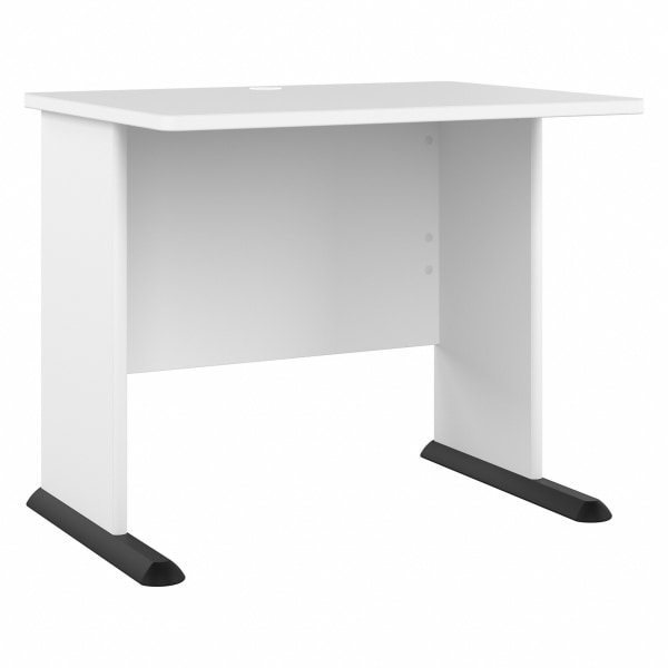 Bush® Business Furniture Studio A 36"W Small Computer Desk, White, Standard Delivery