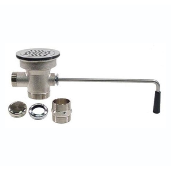 T&S Brass Universal Rotary Drain, 3-1/2, Stainless