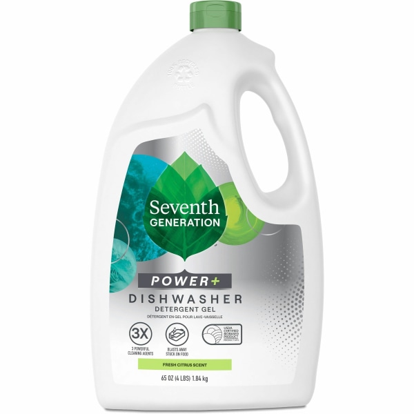 Seventh Generation Ultra Power Plus Dishwasher Detergent Gel - 4lb: Dye-Free, Phosphate-Free, Citrus Scent
