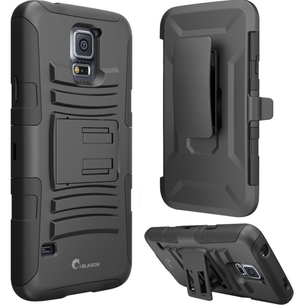 i-Blason Prime Carrying Case (Holster) Smartphone - Black - Shock Absorbing, Impact Resistant, Drop Resistant, Abrasion Resistant - Polycarbonate, Sil -  S5-PRIME-BLACK