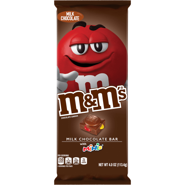 GTIN 040000539575 product image for M&M's� Chocolate Bars, Milk Chocolate With M&M's Minis, 4 Oz, Case Of 12 Bars | upcitemdb.com
