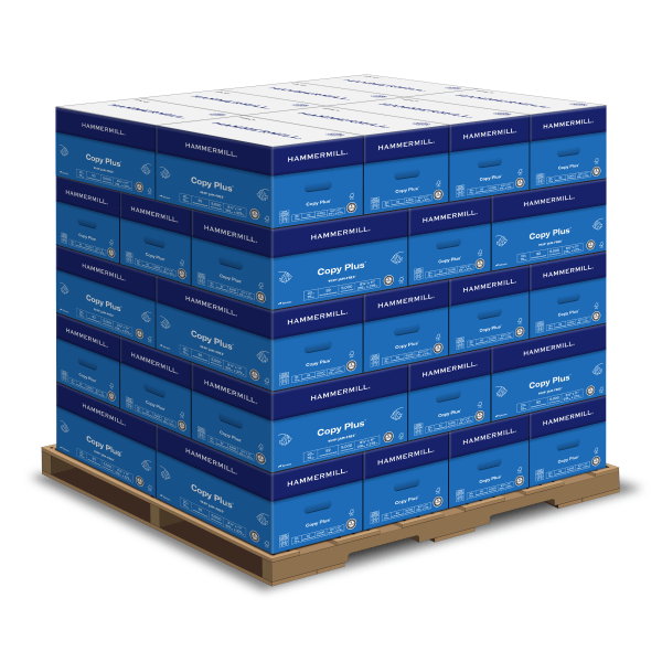Hammermill® Printer & Copy Plus Copy Paper, 400 Reams, White, Letter (8.5" x 11"), 200000 Sheets Per Pallet, 20 Lb, 92 Brightness