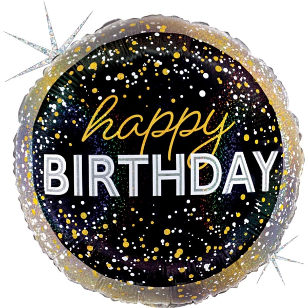 Amscan Birthday Foil Balloon, 18", Party Holographic