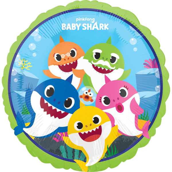 Amscan Character Foil Balloon, 18", Baby Shark