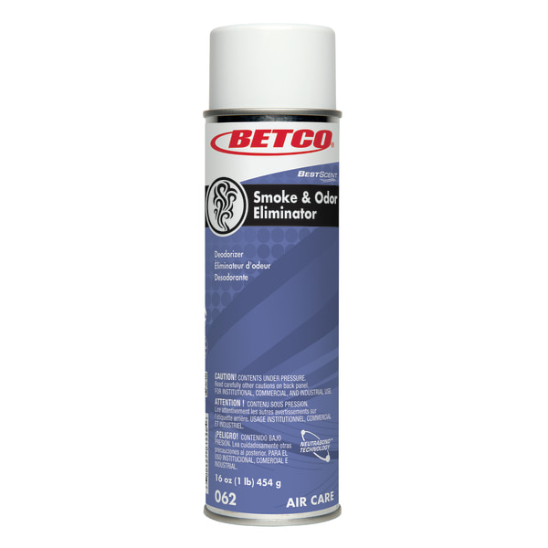 Betco® BestScent™ Smoke And Odor Eliminator Air Freshener, Spring Renewal, 16 Oz, Pack Of 12 -  0622300