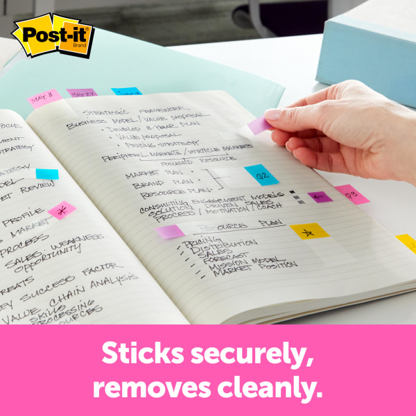 Postit® Notes Arrow Flags, " Sign Here", 1/2", Assorted Colors, 30