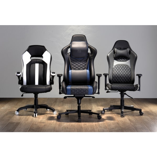 Realspace® DRG HighBack Gaming Chair, Black/Gray Zerbee