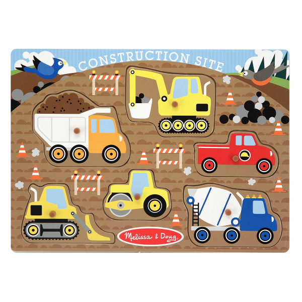 UPC 000772033886 product image for Melissa & Doug Construction Site Peg Puzzle | upcitemdb.com