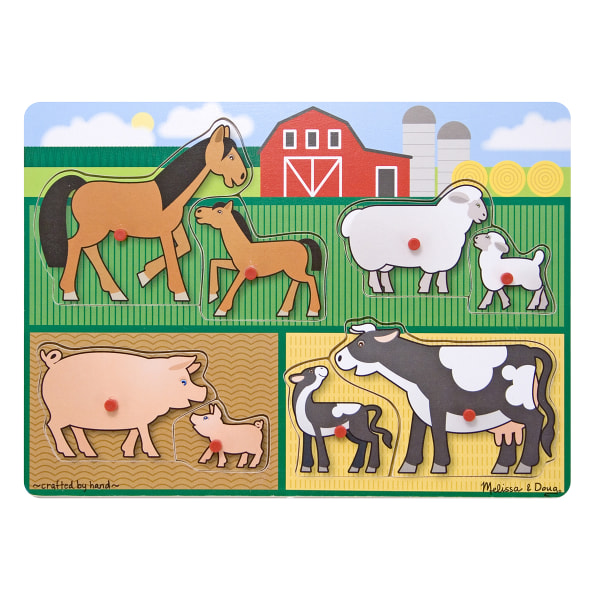 UPC 000772018753 product image for Melissa & Doug Farm Peg Puzzle | upcitemdb.com