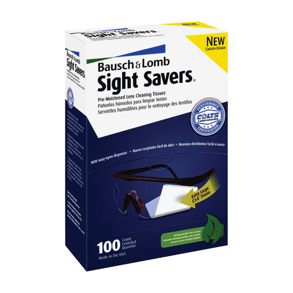 Pre-Moistened Lens Cleaning Tissues, Sight Savers, Anti-Static, Individually Wrapped, 100PK