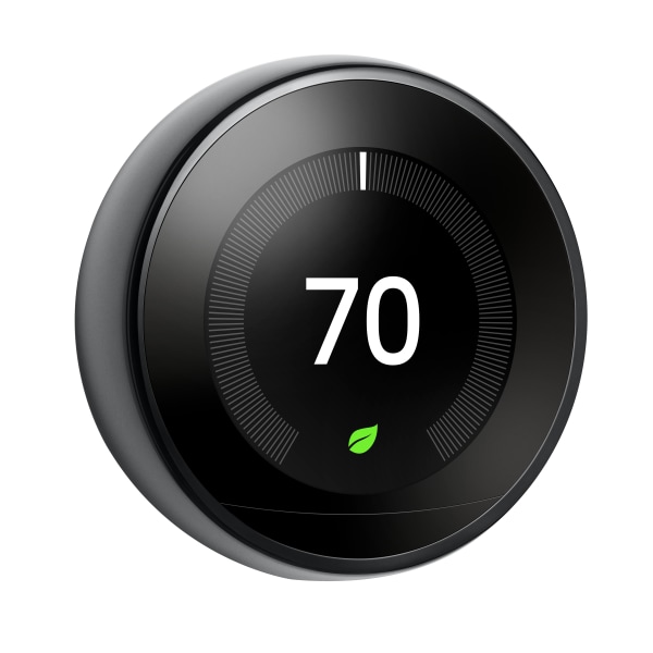 Photos - Thermostat Nest Google�  Programmable Learning  with Temperature Sensor, 3rd Generation, Black T3018US 