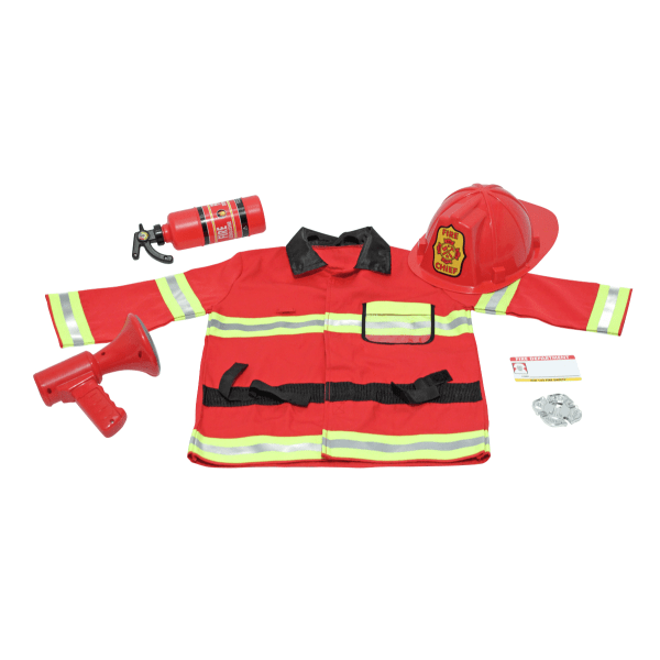 Melissa & Doug Fire Chief Role Play 6-Piece Costume Set