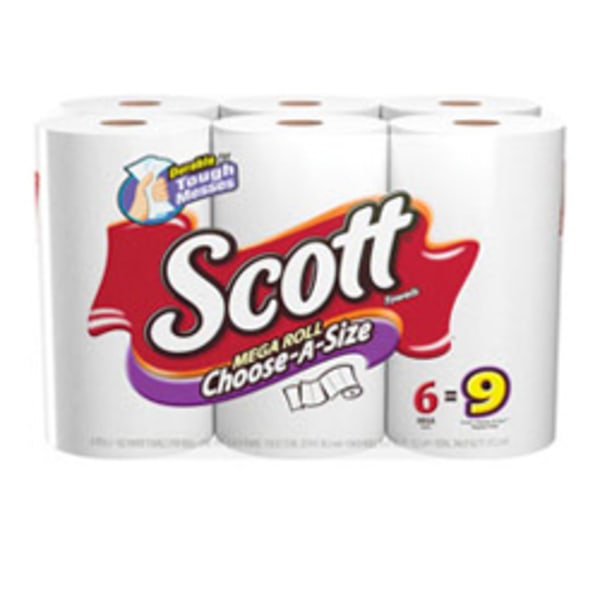 Scott&reg; Mega Roll 1-Ply Choose-A-Size Paper Towels 754053