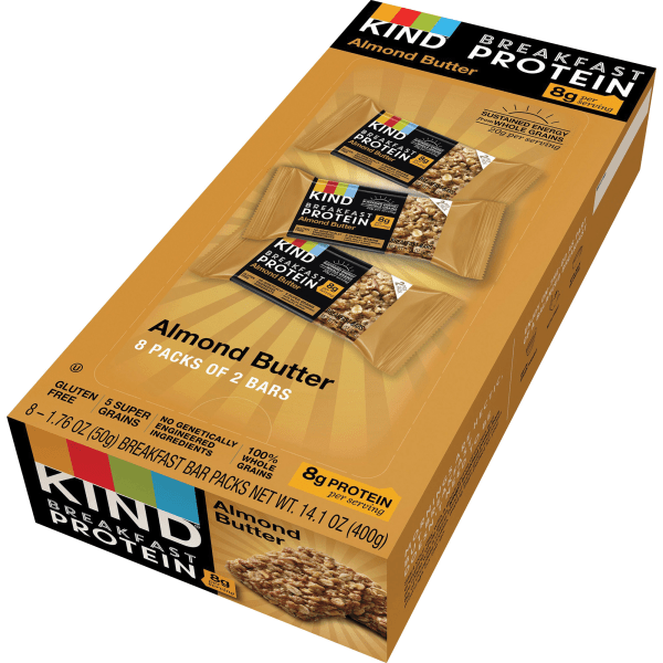 UPC 602652204036 product image for KIND Breakfast Protein Bars, Almond Butter, 1.76 Oz, Pack Of 8 | upcitemdb.com