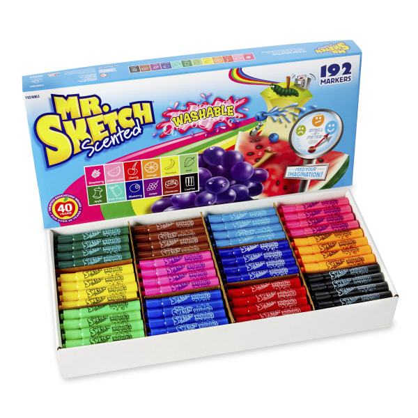 Mr. Sketch® Scented Washable Chisel Marker Sets  192-Color