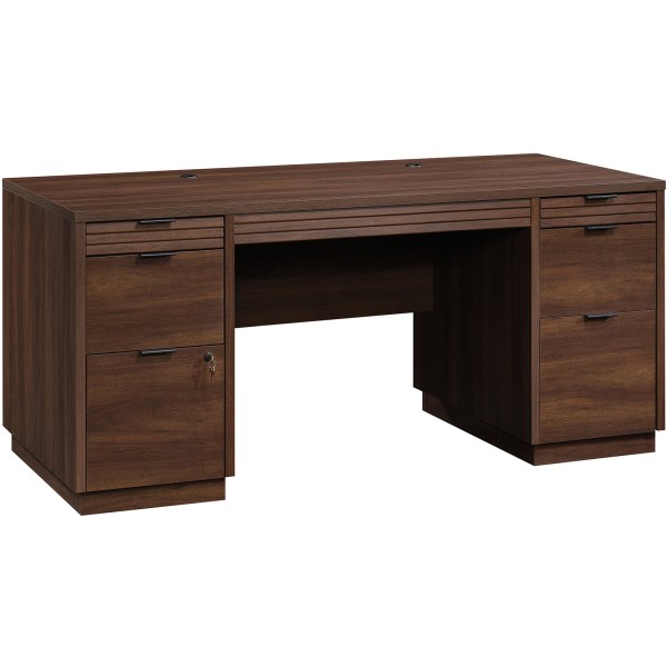 Sauder® Englewood 66"W Executive Computer Desk, Spiced Mahogany