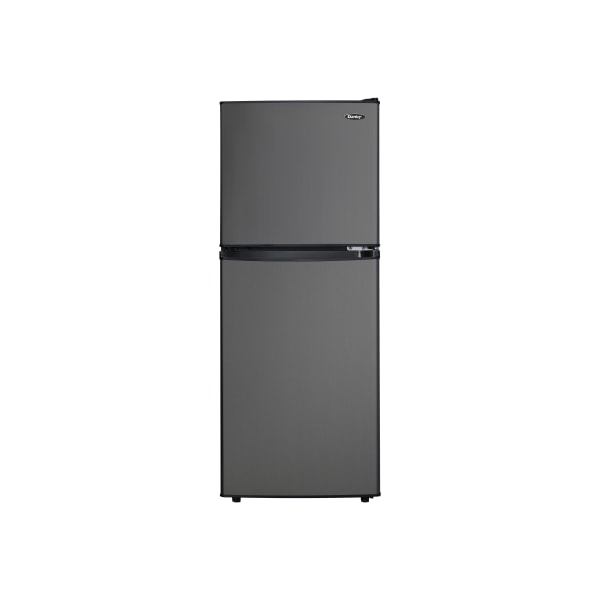 Refrigerator/freezer - top-freezer - width: 19 in - depth: 21.1 in - height: 48.1 in - 4.7 cu. ft - black/stainless steel look - Danby DCR047A1BBSL