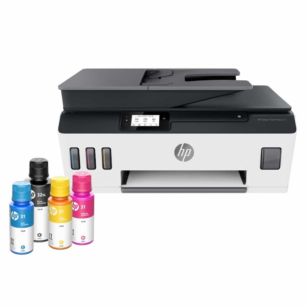 HP - Smart Tank Plus 651 Wireless All-In-One Supertank Inkjet Printer with up to 2 Years of Ink Included - White