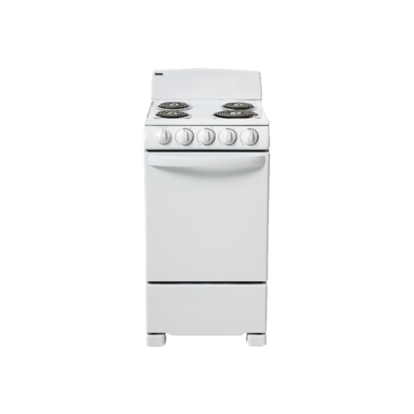 Range - freestanding - niche - width: 20 in - depth: 25 in - height: 36 in - with self-cleaning - white - Danby DER202W