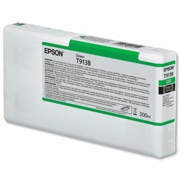 Epson UltraChrome HDX T913B00 Inkjet Ink Cartridge - Green Pack - Inkjet Epson UltraChrome HDX T913B00 Inkjet Ink Cartridge - Green Pack - Inkjet