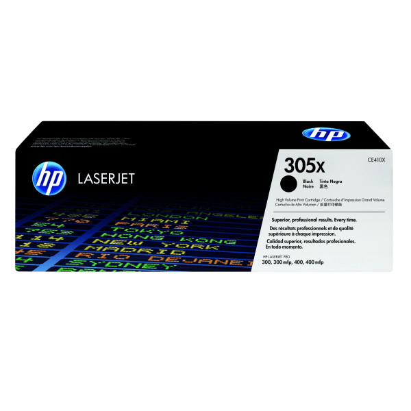 305X High-Yield Black Toner Cartridge, CE410X