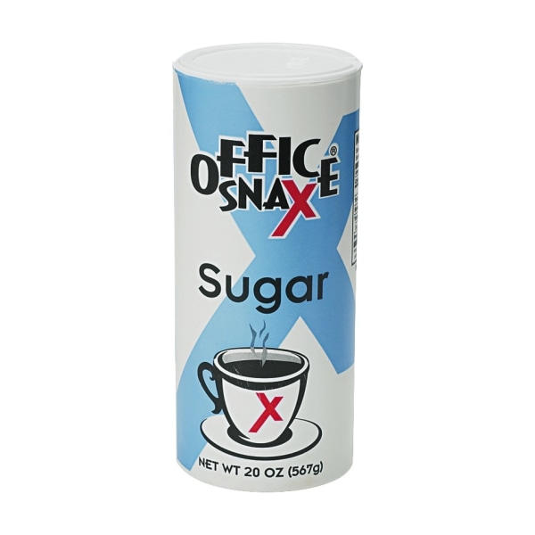 Office Snax Sugar Canister, 20 Oz.