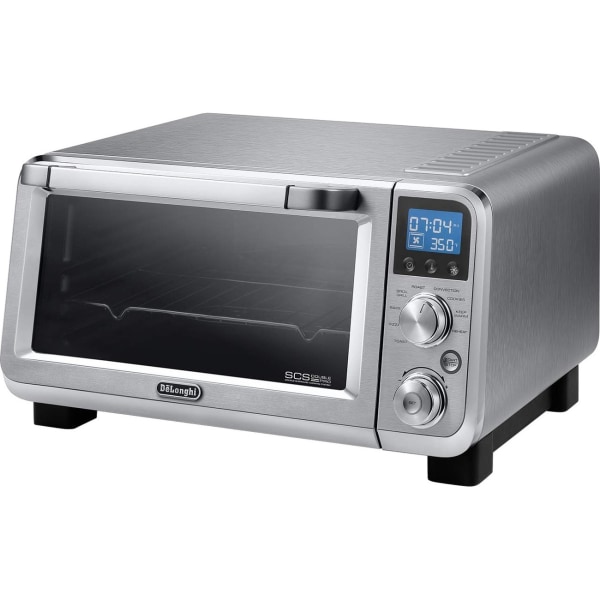 DeLonghi Livenza Digital Compact Convection Oven 05 Cu Ft  EO 141150M  1800 W  Convection Bake Grill Keep Warm Pizza Reheat Roast Toast B