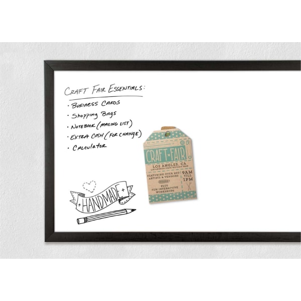 U Brands Magnetic Dry-Erase Whiteboard, 36 x 48, Aluminum Frame With Black Finish - 2893U00-01 - Office Supplies This modern black frame magnetic dry-erase board i sku 2893U00-01