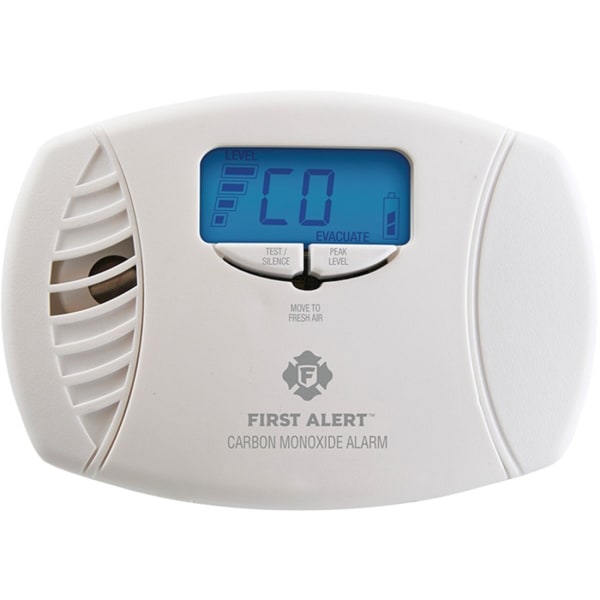 FirstAlert CO615 Carbon Monoxide Alarm - Wired - 120 V AC - 85 dB - Audible - Wall Mountable, Stand Mount