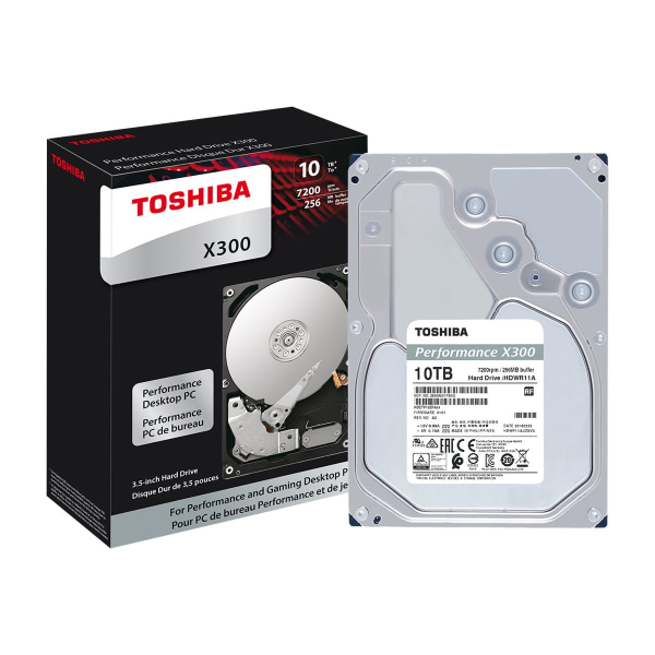 Toshiba X300 Performance - Hard drive - 10 TB - internal - 3.5" - SATA 6Gb/s - 7200 rpm - buffer: 256 MB